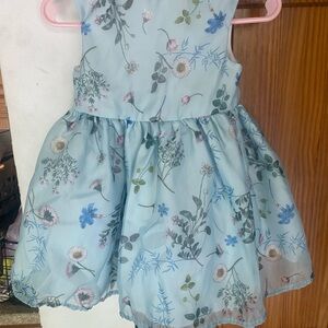 Pastourelle Blue Floral Kids Dress